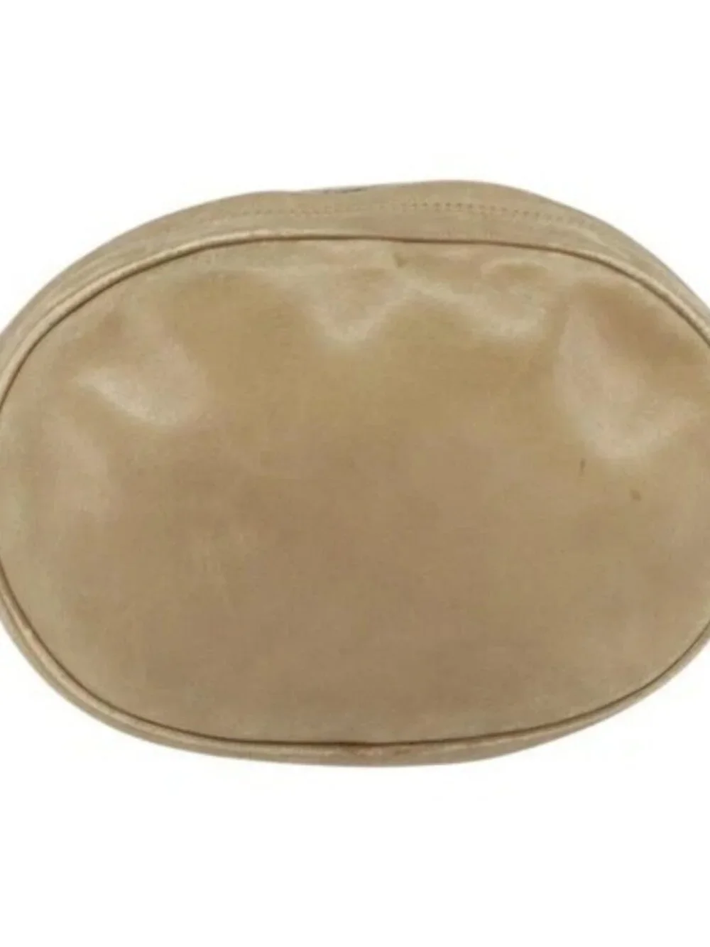 CHANEL Chain Shoulder Bag Lamb Skin Beige Gold CC Auth bs32361
